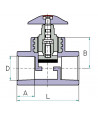 На фото Hi-Therm PP-R inline valve